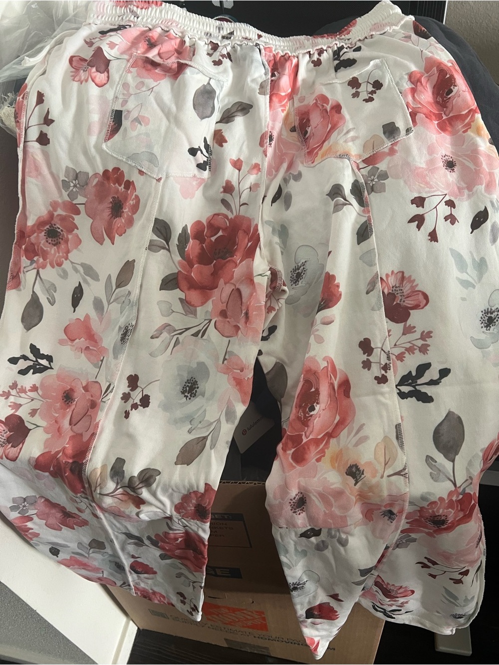 Floral Cream Pants - Soft Floral Print